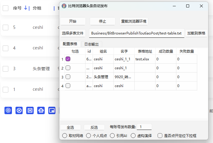 Automation-Toutiao Post by Bit Browser